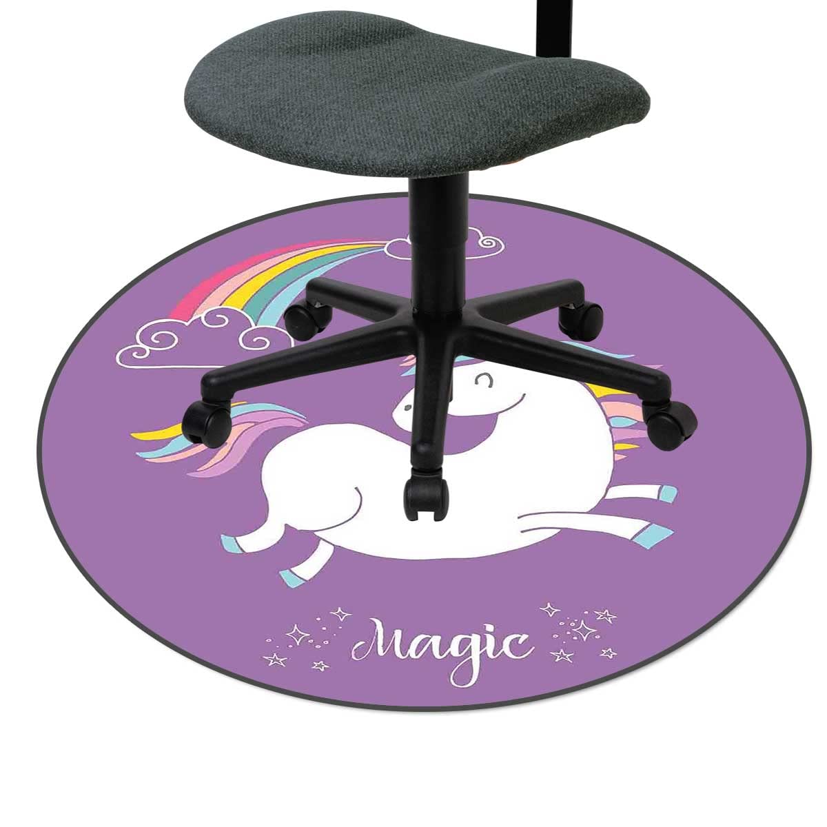 Premium Unicorn Print Office Chair Mat for Carpet - 51