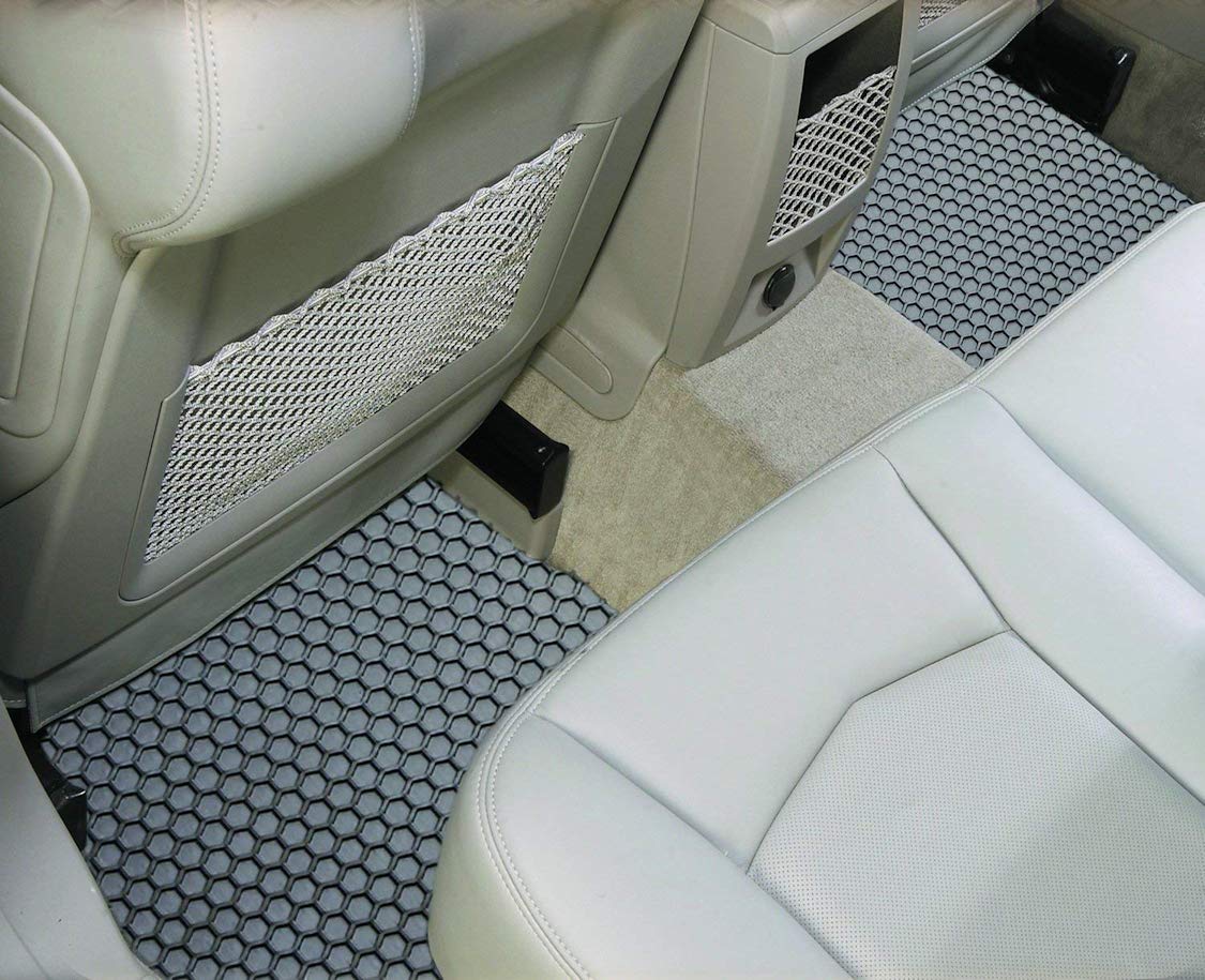 Intro-Tech VW-201-RT-G Hexomat Custom Fit Floor Mats for Volkswagen Eos - 4-Piece Set (Front & Rear Rows), Durable Rubber-Like Material in Gray - Perfect for All-Weather Protection & Car Interior Customization