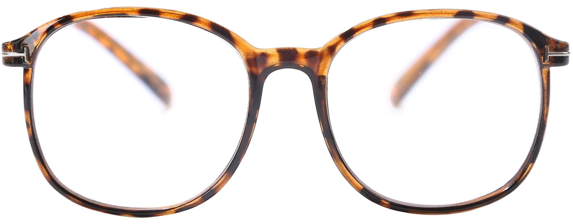 Stylish Iron Round Reading Glasses for Men & Women - Tortoiseshell Frame +1.00 Strength | Perfect for Reading, Office Work & Daily Use