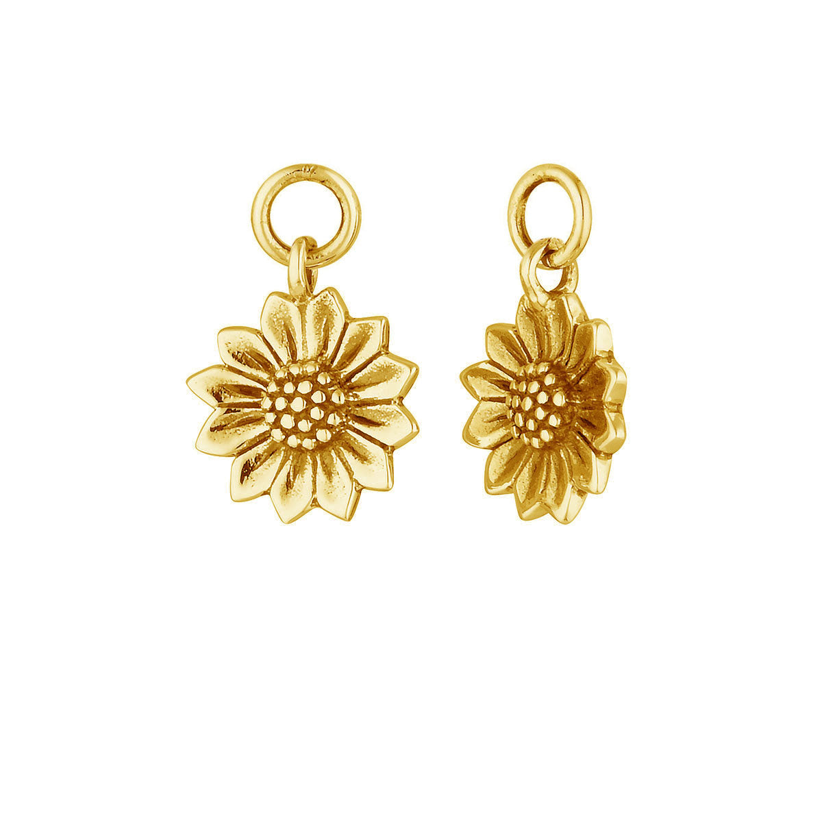 Dainty Sunflower Gold Ear Charms - 14K Gold Plated Floral Stud Earrings for Women, Girls | Perfect for Everyday Wear, Parties, Weddings & Gifts