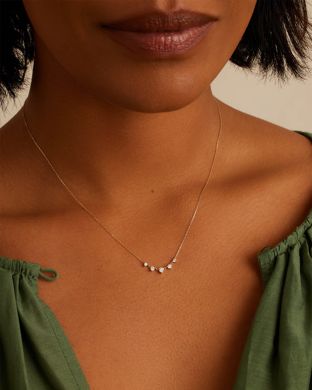 Elegant Elle Diamond Row Necklace for Women - Perfect for Weddings, Parties & Special Occasions