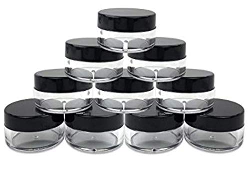 Astrqle 50Pcs 15G 15Ml Clear Empty Plastic Round Cosmetic Bottles for Makeup, Eyeshadow, Nail Powder, Face Cream, Lotion Storage - Ideal for Travel, Salon, DIY Beauty & Sample Containers