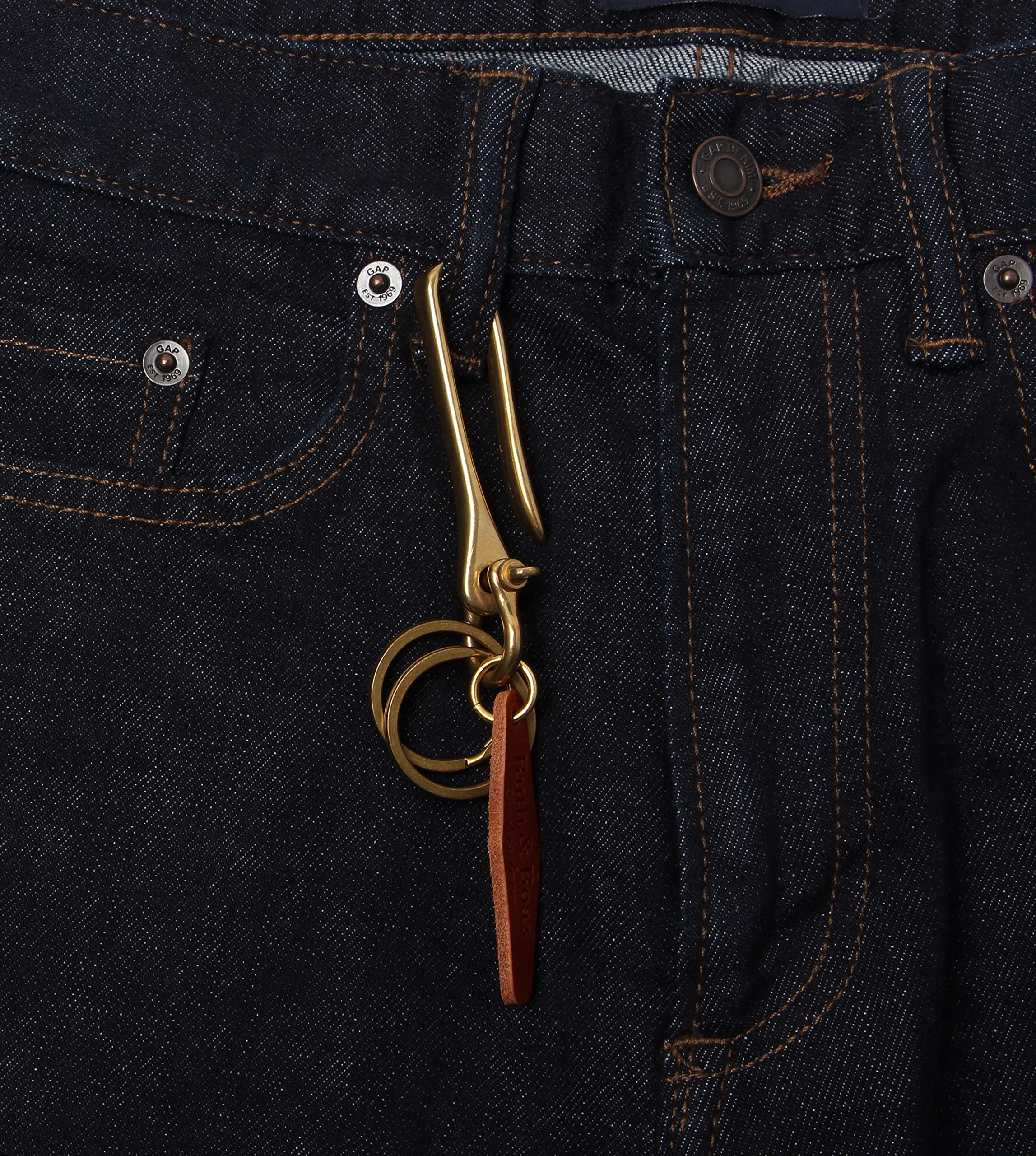 Vintage Handmade Snap U Hook Key Holder - Retro Key Ring & Key Chain for Home, Office, and Travel Organization