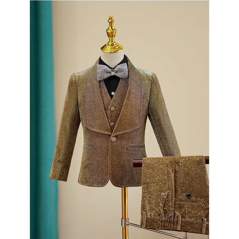 Boys' Wedding Performance Formal Suit - Classic Tuxedo for Kids' Special Occasions | Perfect for Weddings, Parties & School Events