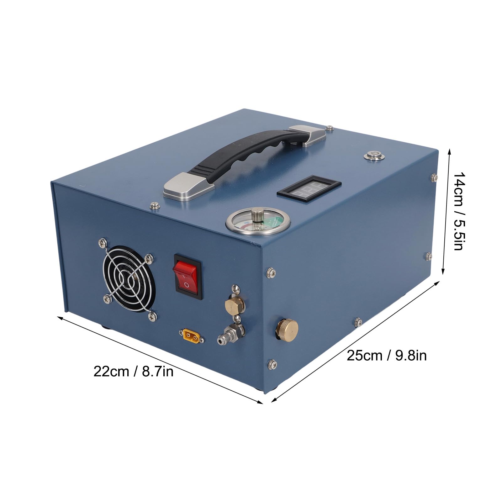 4500Psi Portable PCP Air Compressor - AC105-255V/DC12V High Pressure Inflator Pump with Explosion Proof Valve for Paintball, Scuba Tanks & Air Rifles | Fast Inflation for Outdoor Sports & Shooting Range Use
