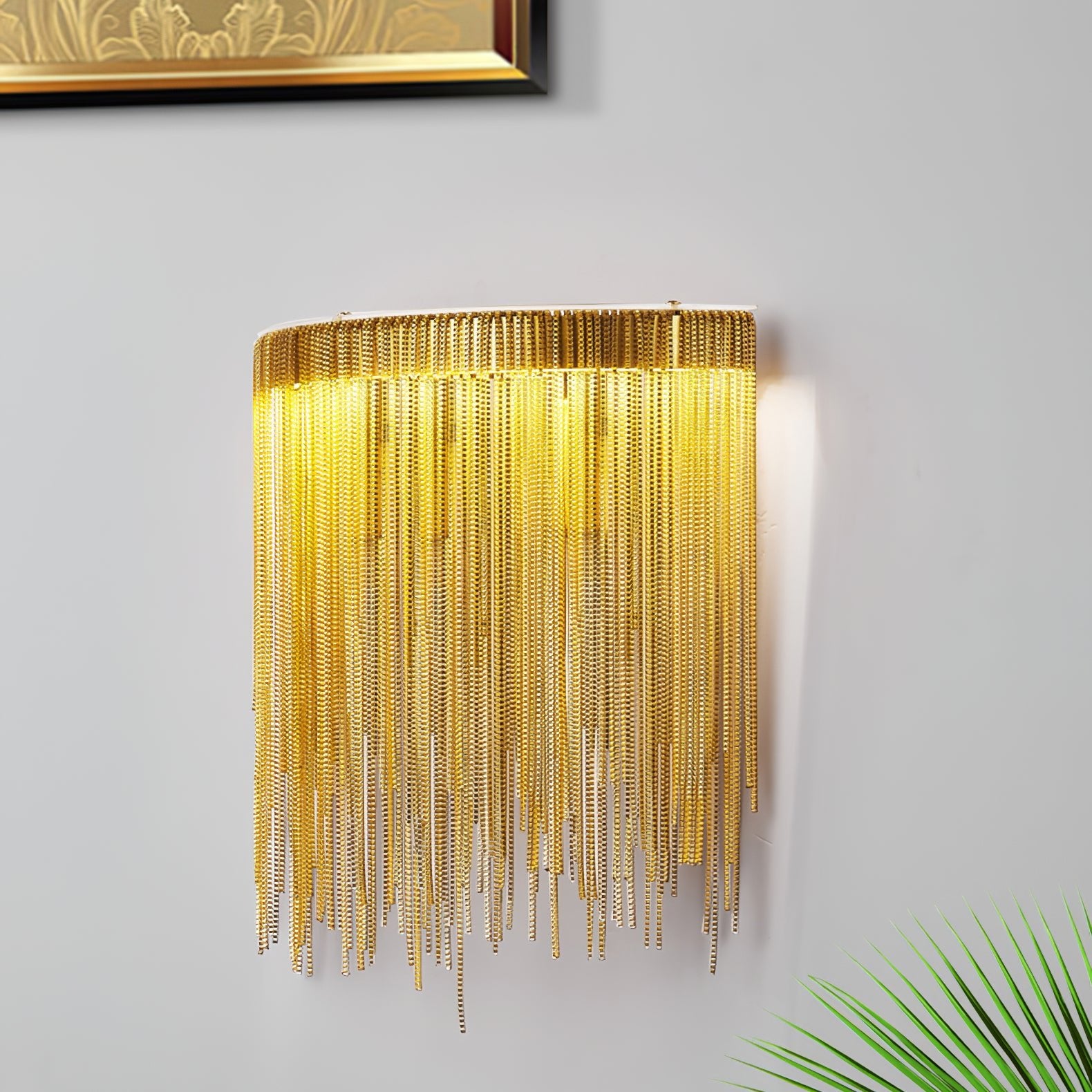 Tassel Wall Lamp - Elegant Boho Home Decor for Bedroom, Living Room & Dorm - Stylish Chain Pendant Light Fixture