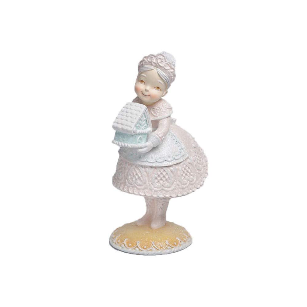 December Diamonds Gingerbread Mrs Claus with Candy House Christmas Figurine - Perfect Holiday Home Decor, Gift & Festive Table Centerpiece