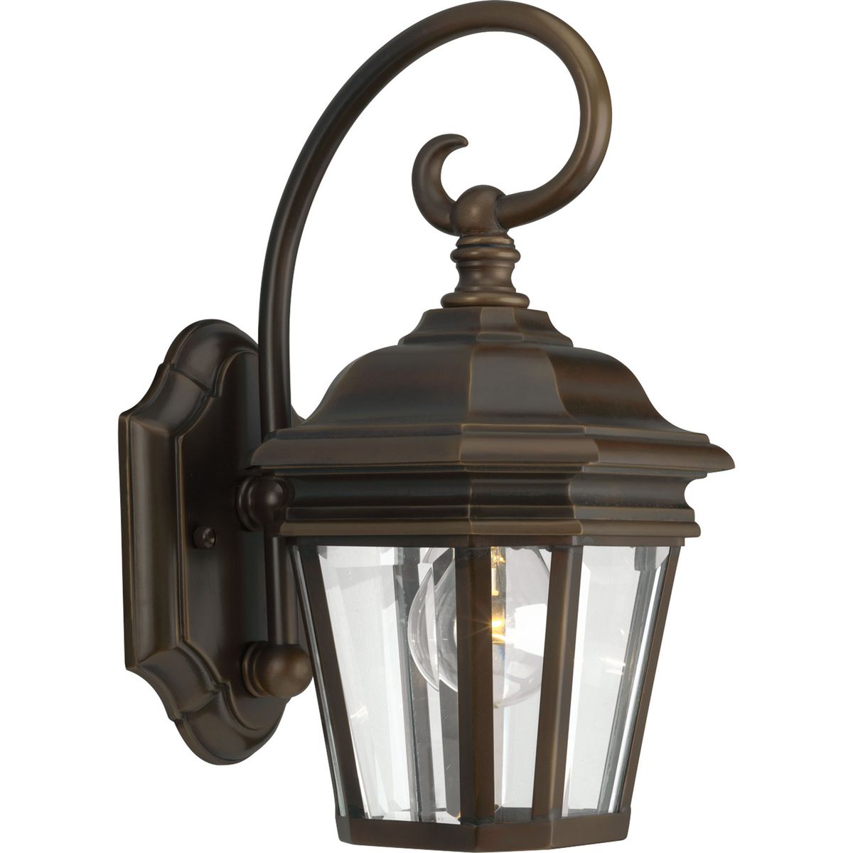 Crawford Collection One Light Wall Lantern - Outdoor Wall Sconce with Clear Glass Shade, Black Finish - Perfect for Porch, Patio, Garden, and Entryway Lighting