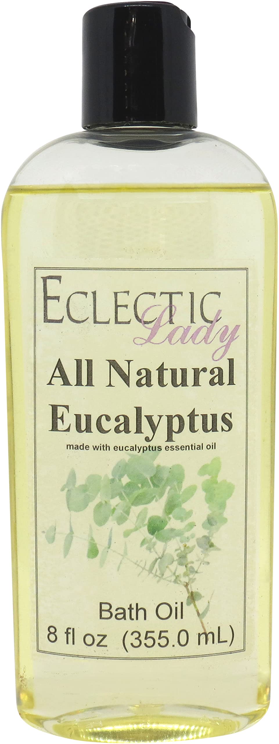 Eucalyptus Scented Bath Oil for Relaxation & Moisturizing - Fragrant Body Oil for Dry, Rough & Sensitive Skin - Daily Nourishing Shower Oil by Eclectic Lady (8 oz) - Perfect for Spa Nights & Self-Care Rituals