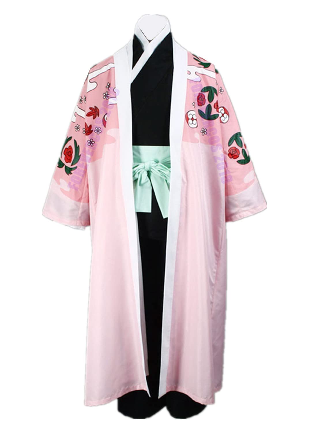 Anime Death Kyoraku Shunsui Cosplay Costume - Authentic Kimono Fighting Suit Full Set for Halloween, Conventions & Anime Events | Perfect for Cosplay Enthusiasts & Bleach Fans