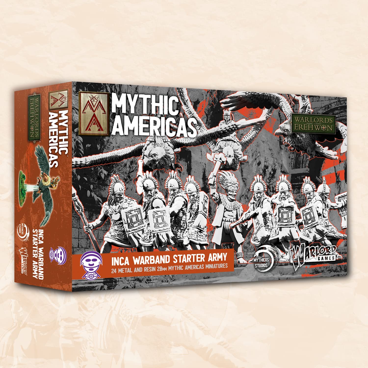 Wargames Delivered Mythic Americas - Inca Warband Starter Set | 28mm Fantasy Miniatures for War Games & DND | Tabletop RPG & Battle Scenes by Warlord Games