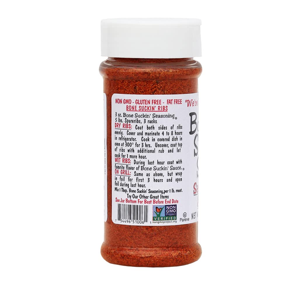 Bone Suckin' Sauce Meat & Rib Rub Seasoning - 6.2 oz BBQ Dry Rub for Pork, Beef & Chicken | Perfect for Grilling, Smoking & Slow Cooking