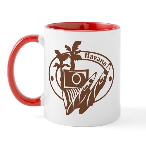 White/Red Inside - Havana Passport Stamp Mug