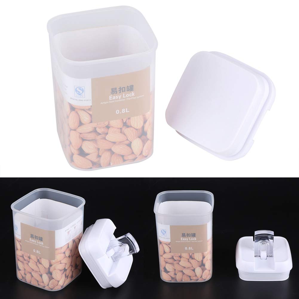 AUNMAS 12-Pack Medium 0.8L Airtight Food Storage Containers - BPA-Free Kitchen & Pantry Organizers for Nuts, Grains, Cereal, Flour | Stackable Space-Saving Design for Home, Office & Camping Use