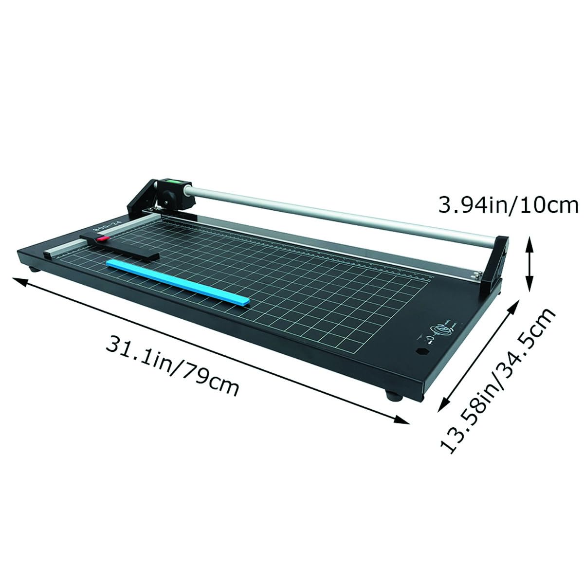 INTBUYING 24 Inch Commercial Manual Precision Rotary Paper Trimmer - Heavy Duty Paper Cutter for Photo Paper, Film, Laminating Sheets & Office Documents | Perfect for Crafting, Scrapbooking & Office Use