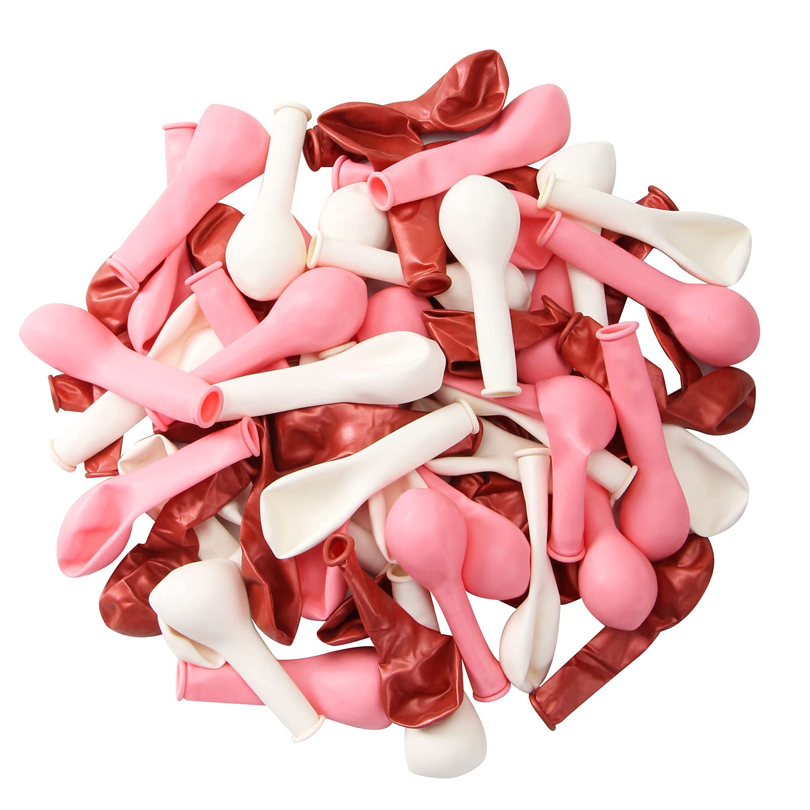 60pcs 5 Inch Pink & White Rose Gold Latex Balloons for Gender Reveal, Birthday, Graduation, Wedding, Engagement, Baby Shower & Bridal Party Decorations - Long Lasting Surprise Balloons for Festive Celebrations