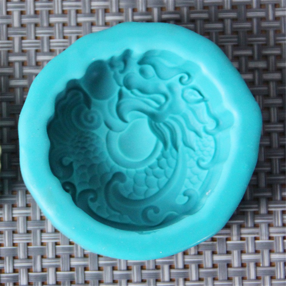 Premium Dragon Silicone Soap Molds for DIY Handmade Soap, Candles & Resin Crafts - Heat-Resistant, Reusable & Flexible Soap Making Molds for Bath, Spa & Home Decor (Set of 8)
