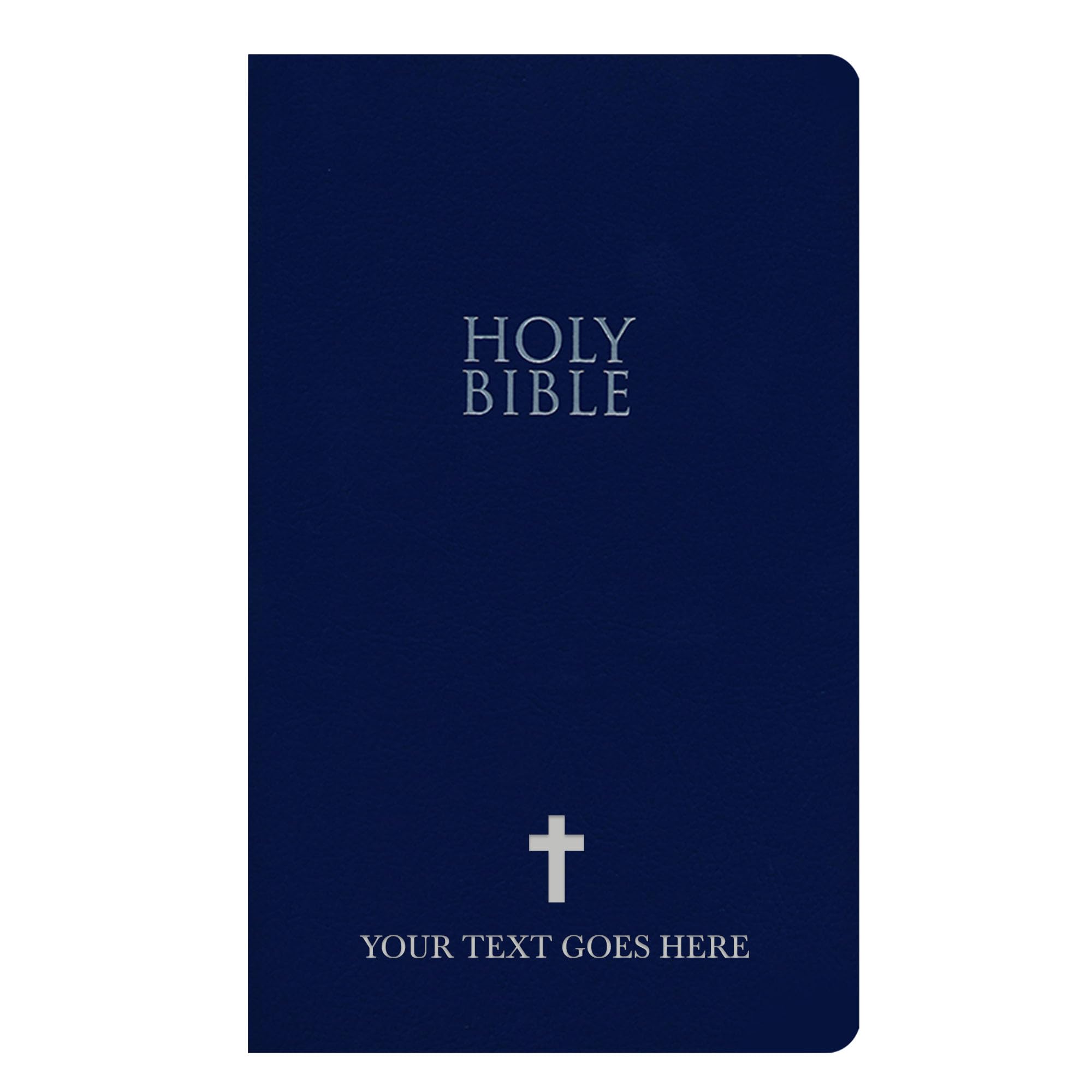Personalized NIV Bible - New International Version Faux Leather Small Print Economy Bible with Custom Name (Up to 3 Rows) & Red-Highlighted Verses - Perfect Gift for Christian Events, Bible Study & Religious Occasions