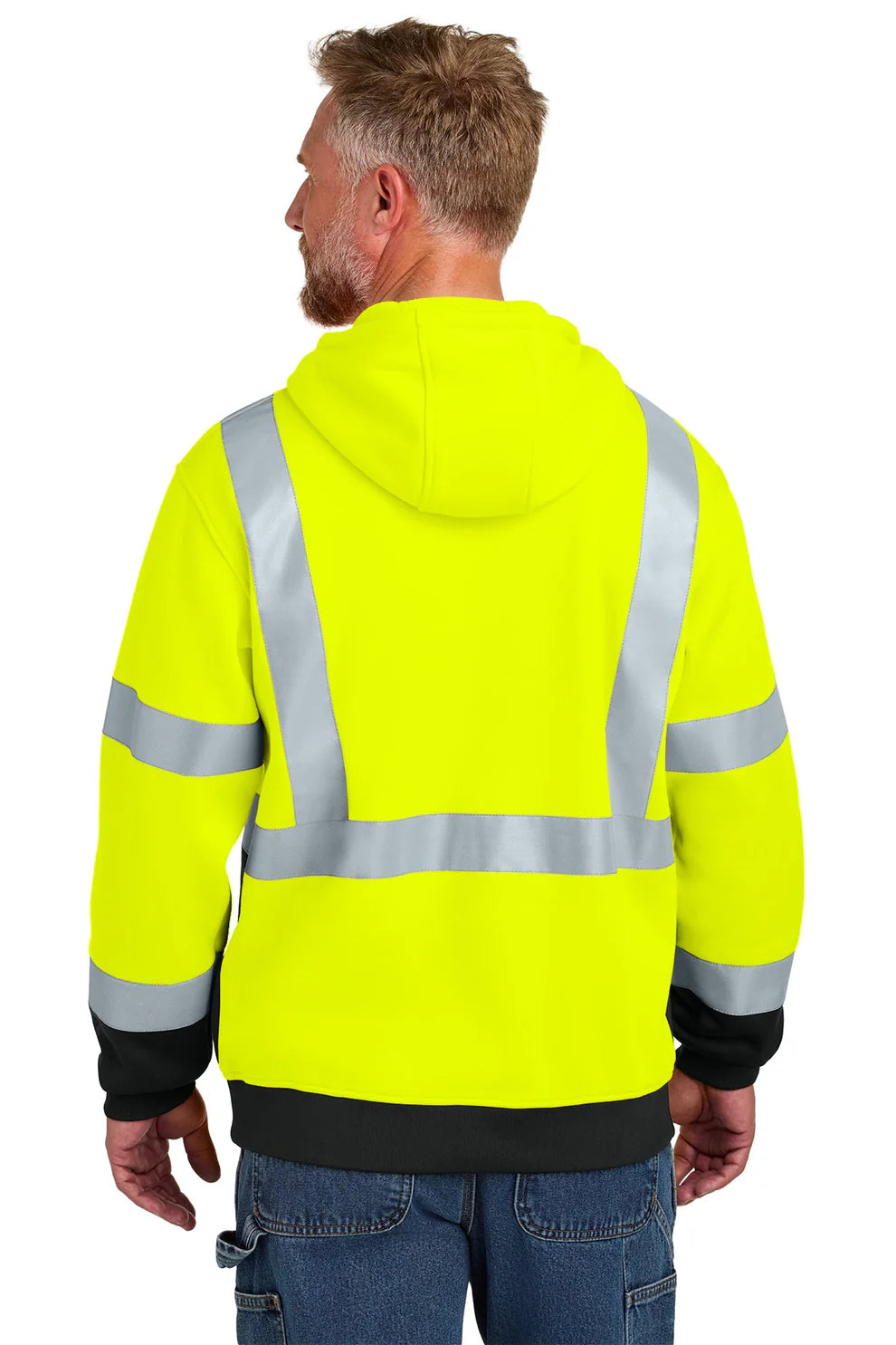 CornerStone ANSI 107 Class 3 Heavy Duty Fleece Hoodie - High Visibility Safety Yellow for Construction & Road Work - Ideal for Nighttime Work, Utility Inspections & Emergency Responders