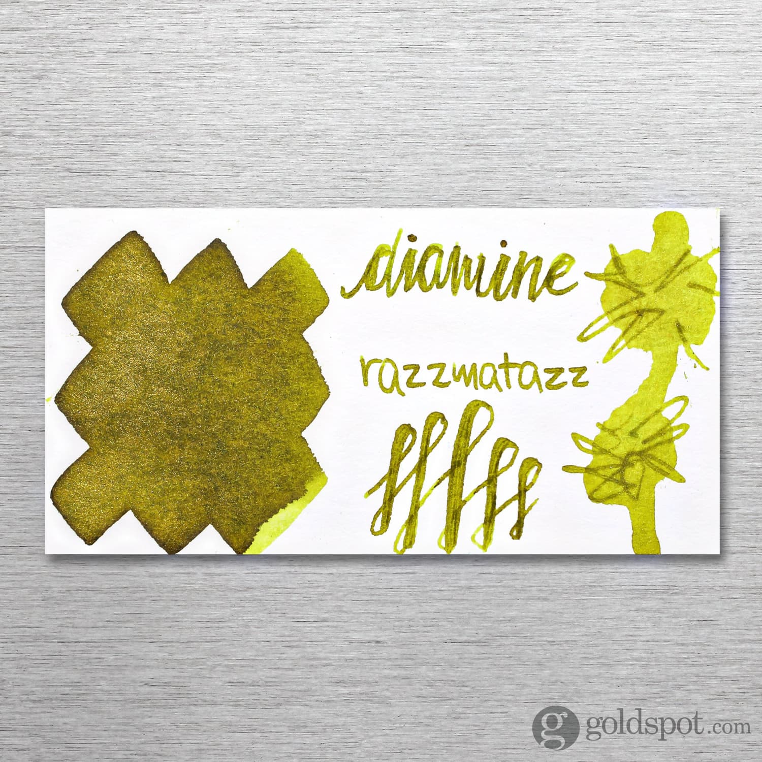 Diamine Shimmer Bottled Ink - Razzamatazz Gold 50mL | Fountain Pen Ink with Gold Shimmer | Perfect for Calligraphy, Journaling & Artistic Writing