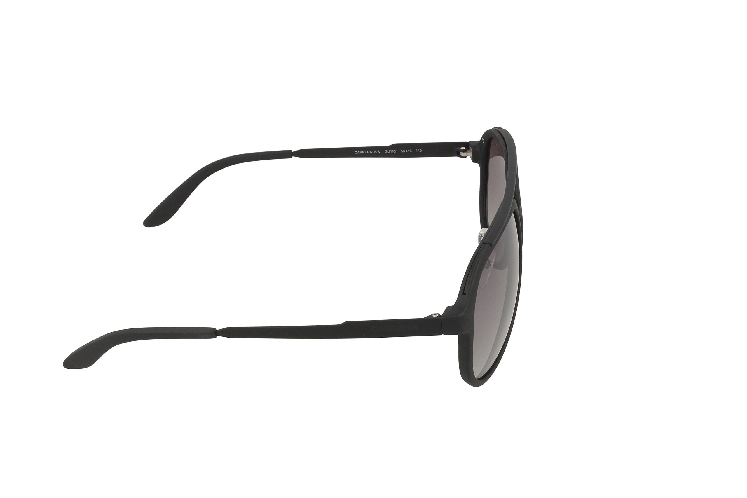 Carrera 96/S GUYIC Sunglasses - Matte Black Frame with Grey Mirror Effect Lenses - UV Protection for Men & Women - Perfect for Driving, Outdoor Sports & Fashion