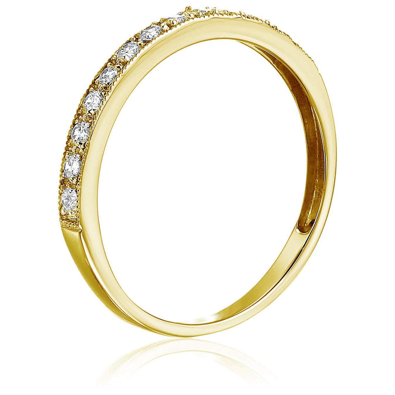 1/5 cttw to 1 cttw Diamond Wedding Band for Women - 14K Gold Milgrain Engagement Ring with Prong Setting, Size 4.5-10 | Perfect for Bridal Jewelry, Anniversary Gifts & Special Occasions