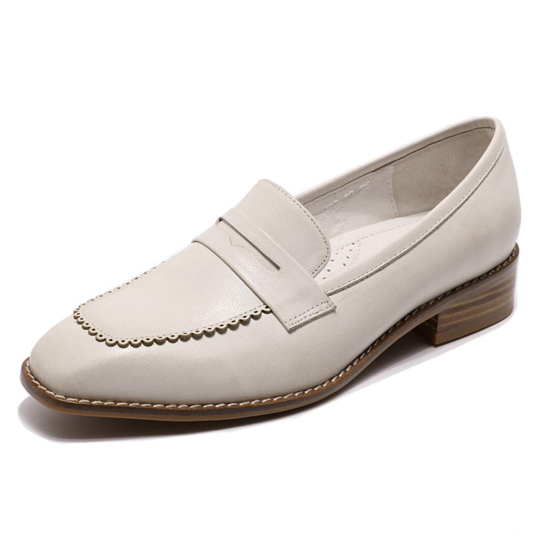 Mona Flying Women's Genuine Leather Penny Loafers - Comfortable Casual Flat Shoes for Women & Girls | Perfect for Office, Travel & Everyday Wear