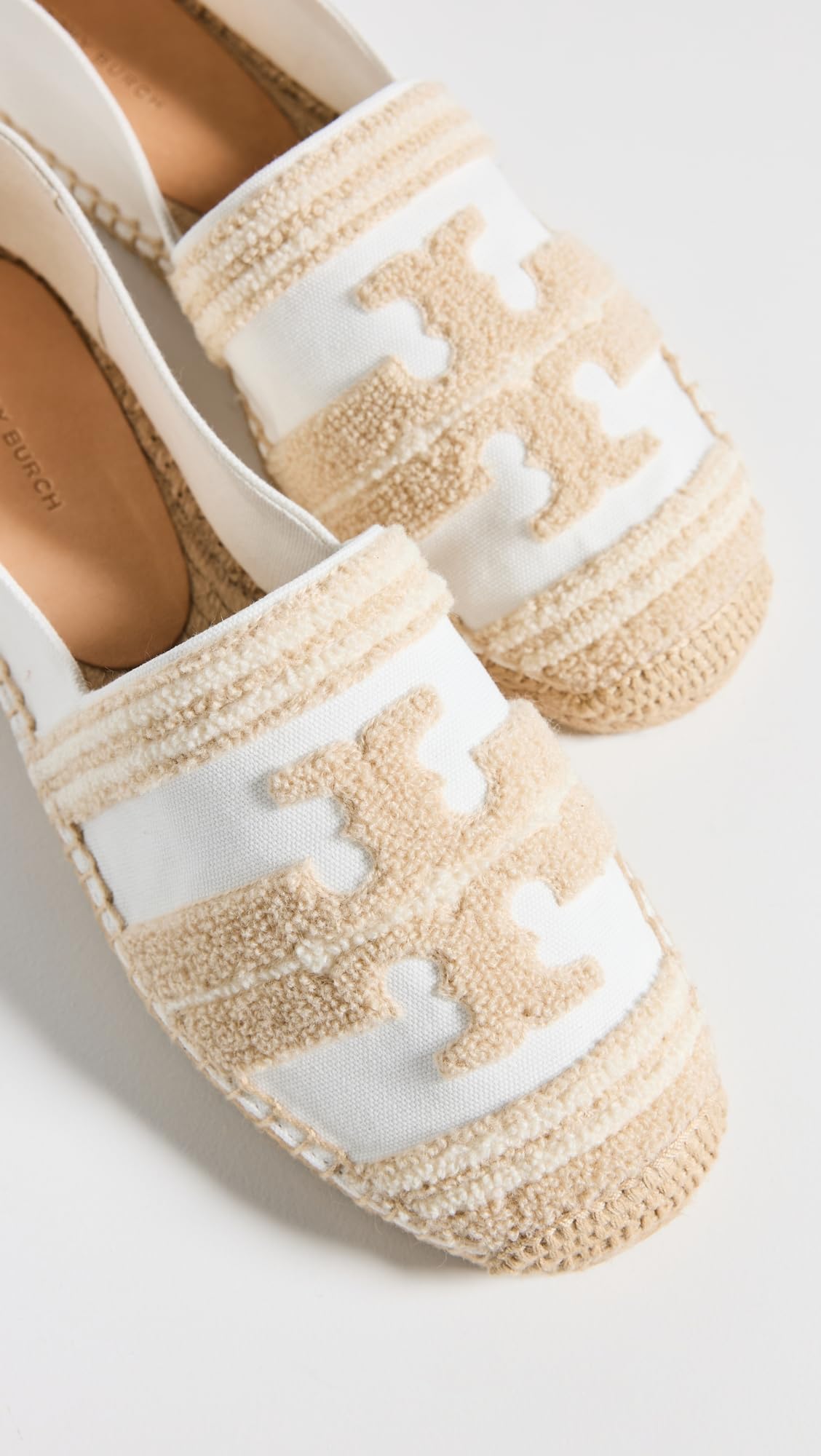 Tory Burch Women's Double T Logo Espadrille Flats - Comfortable Casual Summer Shoes for Beach, Vacation & Everyday Wear