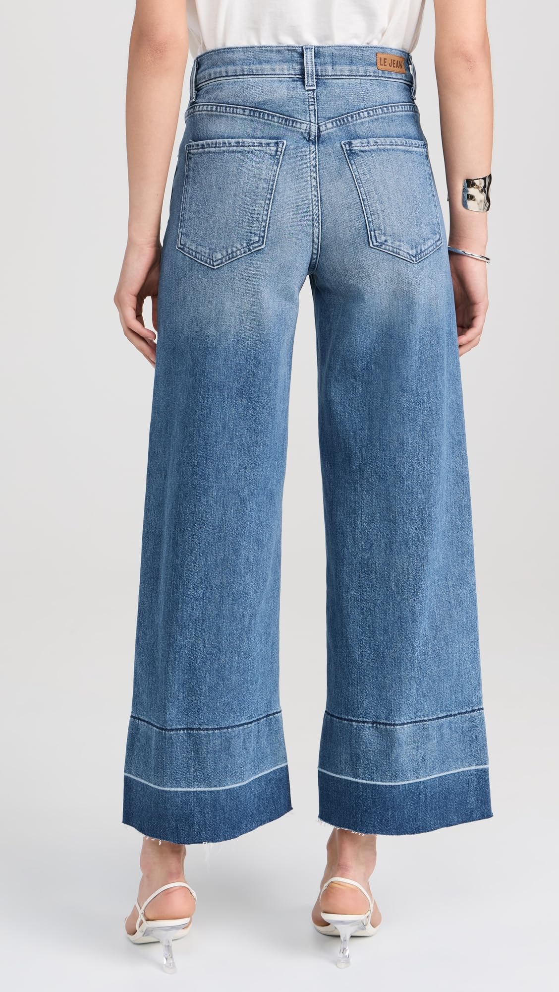 LE JEAN Women's Sophia High Waist Wide Leg Jeans - Comfortable Stretch Denim Pants for Casual Wear, Office & Weekend Outfits