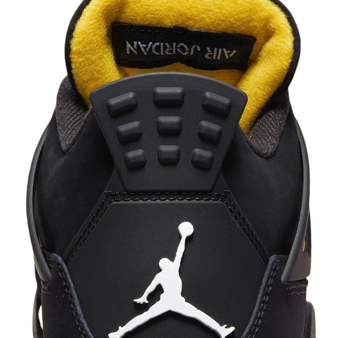 Air Jordan 4 Retro Thunder 2023 Sneakers - Black, White & Tour Yellow Basketball Shoes for Men | Perfect for Streetwear, Gym & Casual Outfits