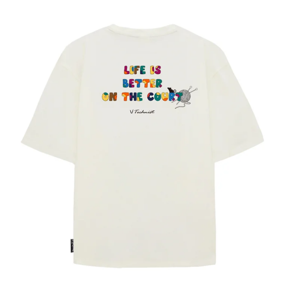 Technist TNT 5481 Cotton Comfort Unisex T-Shirt - Soft Breathable Tee for Basketball & Casual Wear [Cream]