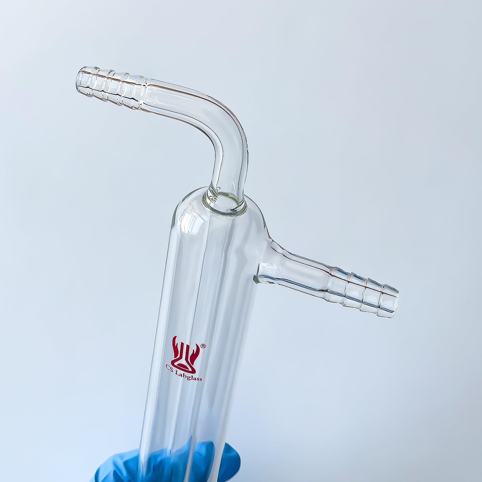 Borosilicate Glass Vacuum Cold Trap - 30mm O.D. x 200mm Length, Lab Glassware for Chemistry Experiments & Distillation Processes