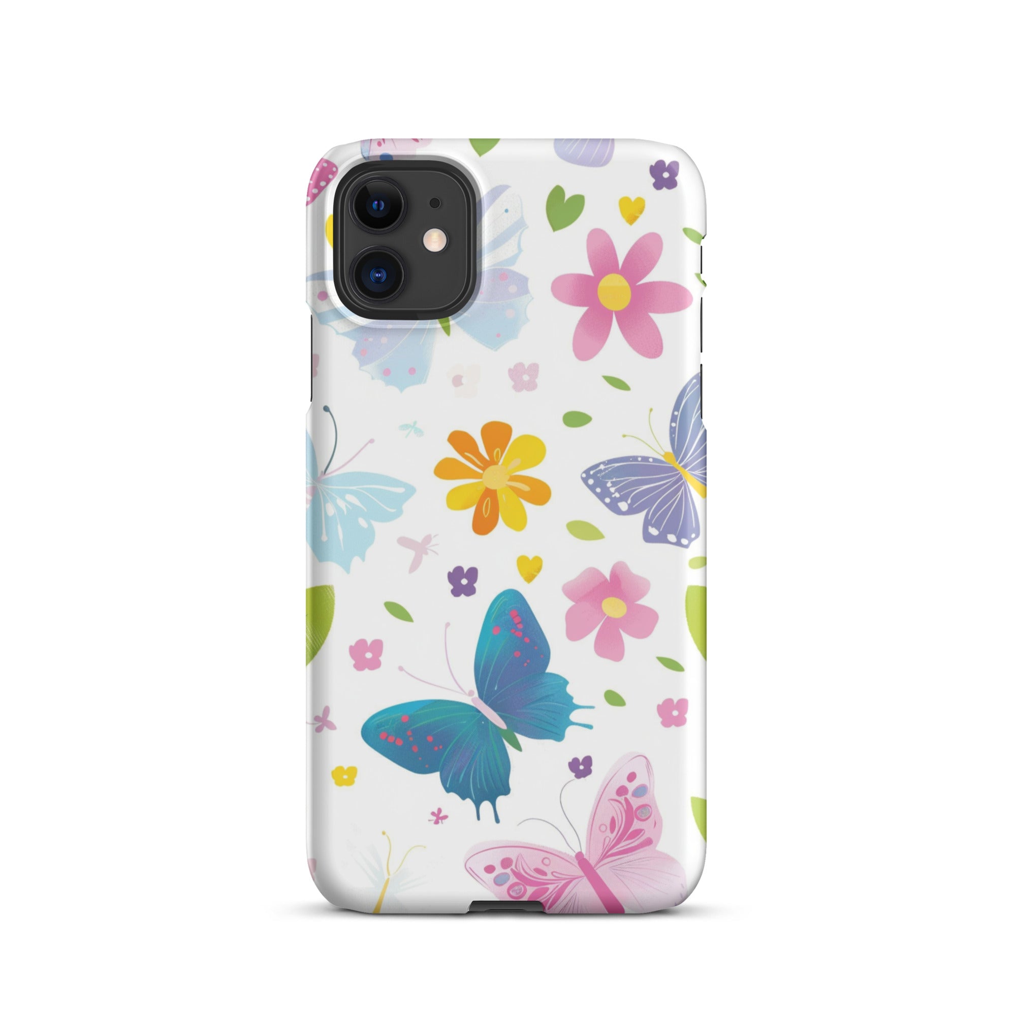 Cute Butterflies Snap Case for iPhone - Durable Protective Cover with Stylish Butterfly Design - Perfect for Everyday Use, Travel & Gift Giving