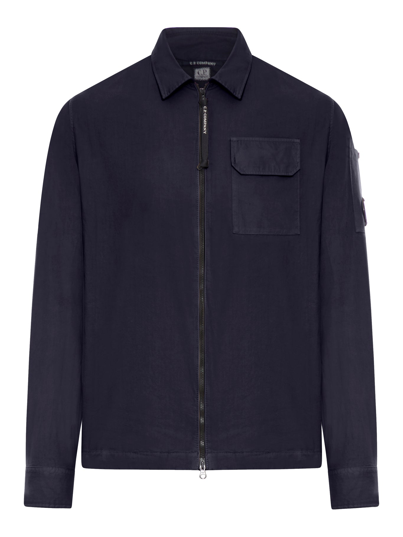 Men's Gabardine Overshirt with Zipper - Stylish Casual Jacket for Outdoor Activities and Everyday Wear