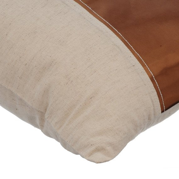 Better Half Copper Faux Leather Throw Pillow Cover - Decorative Cushion Case for Sofa, Bed, Living Room & Home Decor
