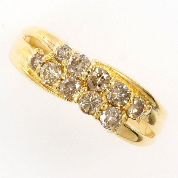 18K Yellow Gold Brown Diamond Ring for Women - Elegant & Unique Engagement, Wedding, Anniversary Jewelry Gift - Perfect for Special Occasions & Everyday Wear