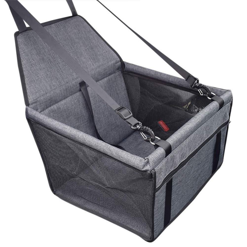 Upgraded Pet Car Booster Seat with Safety Leash - Travel Carrier for Small Dogs & Cats - Perfect for Road Trips