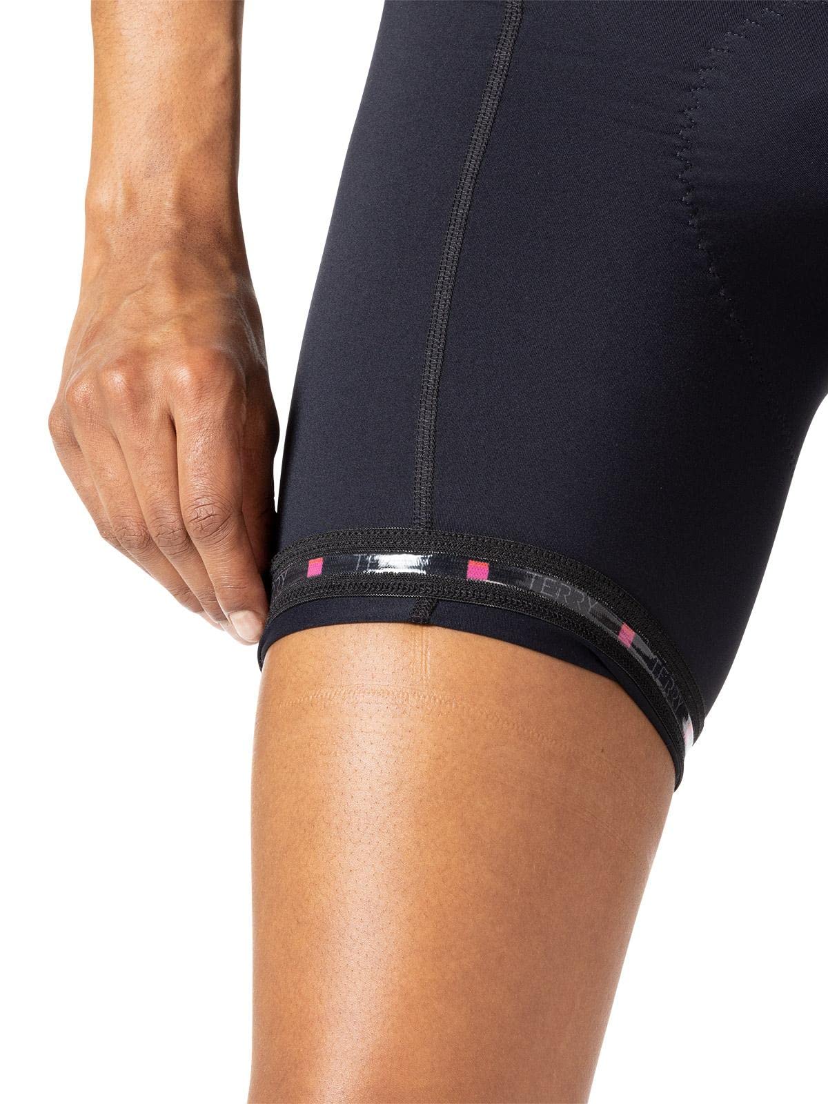 Terry Bella Women's Padded Bike Shorts - 8.5 Inch Silicone Leg Grips, Black Cycling Shorts for Mountain Biking & Road Cycling | Perfect for Outdoor Adventures, Gym Workouts & Casual Wear