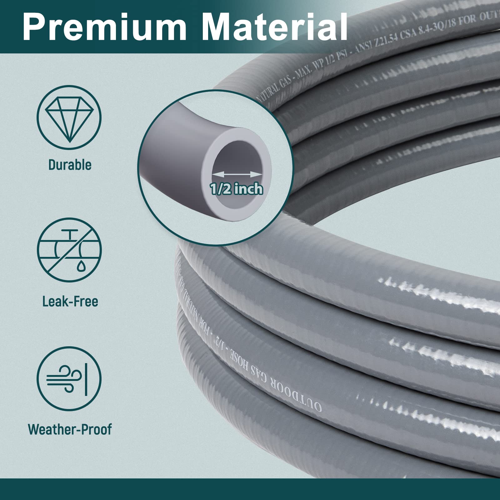 **GASPRO 12 Feet 1/2