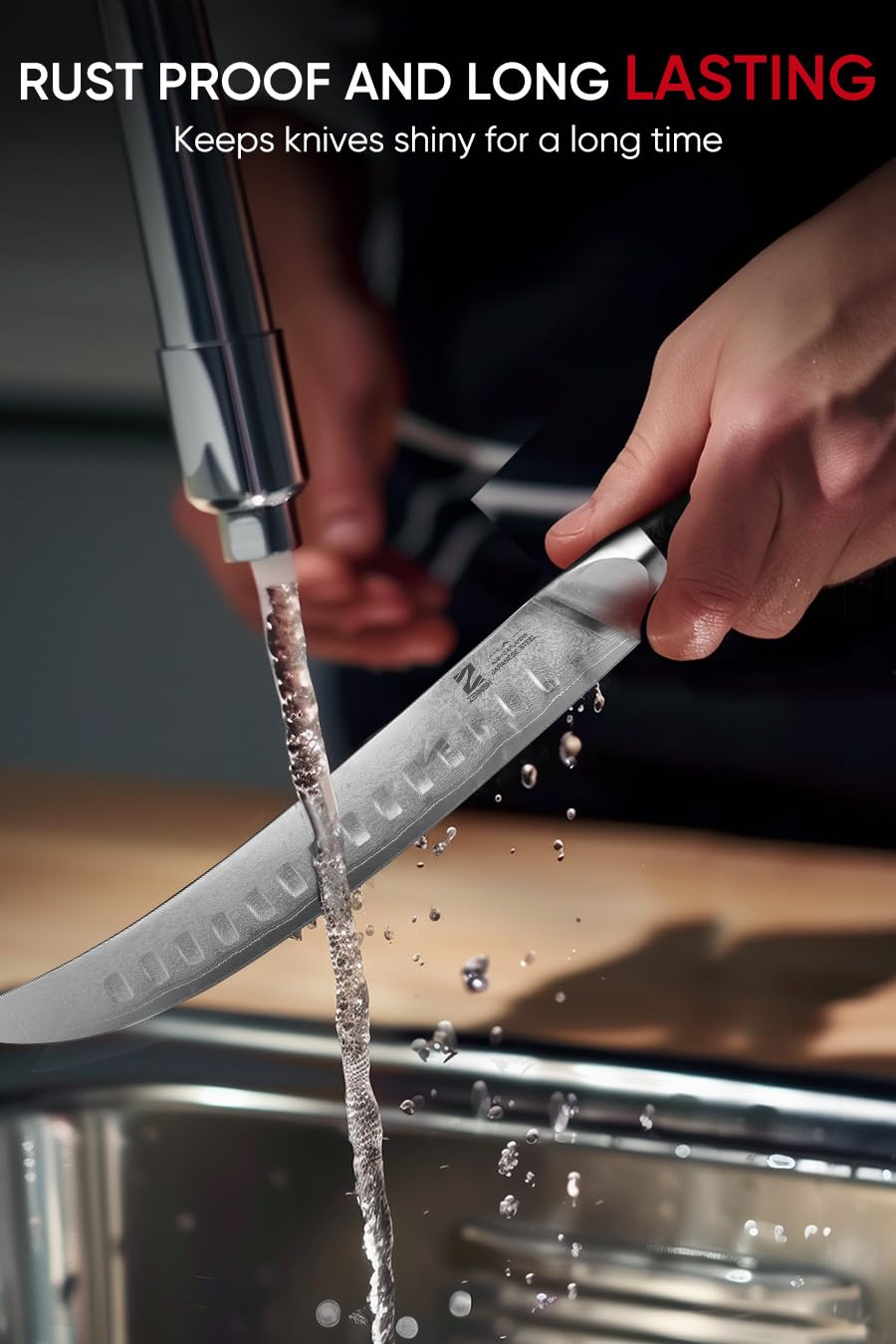 10 Inch Japanese Damascus Butcher Knife - Professional Meat Cutting & Slicing Knife with Full Tang G10 Handle, Perfect for Chefs & BBQ Enthusiasts - Ideal for Home Kitchens, Restaurants & Outdoor Cooking (Quartz Series, Gift Box Included)
