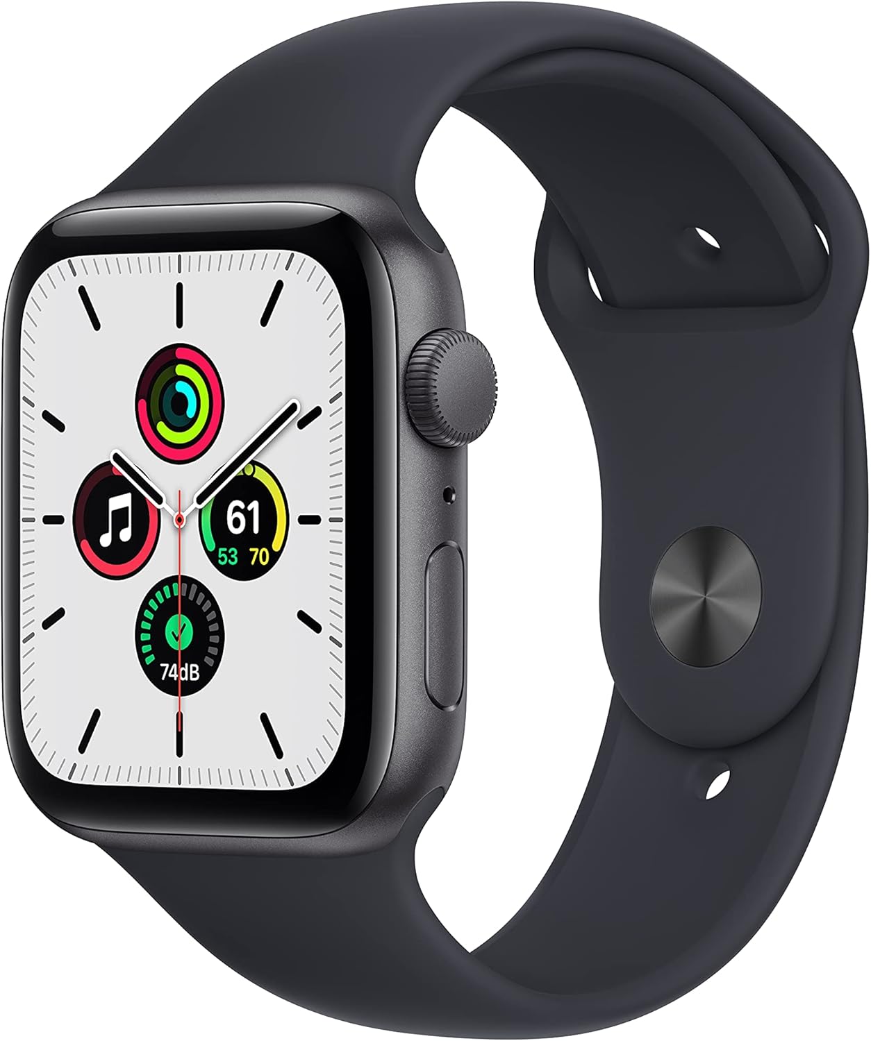 Apple Watch SE (1st Generation) GPS Smartwatch - Space Gray Aluminum Case with Midnight Sport Band | Fitness Tracker, Heart Rate Monitor, Retina Display, Water Resistant (Renewed) - Perfect for Running, Swimming & Daily Activity Tracking