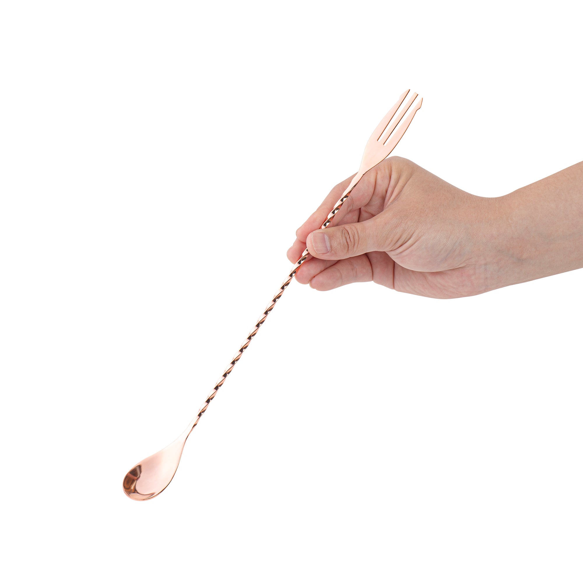 Premium Copper Plated Stainless Steel Trident Bar Spoon - 12