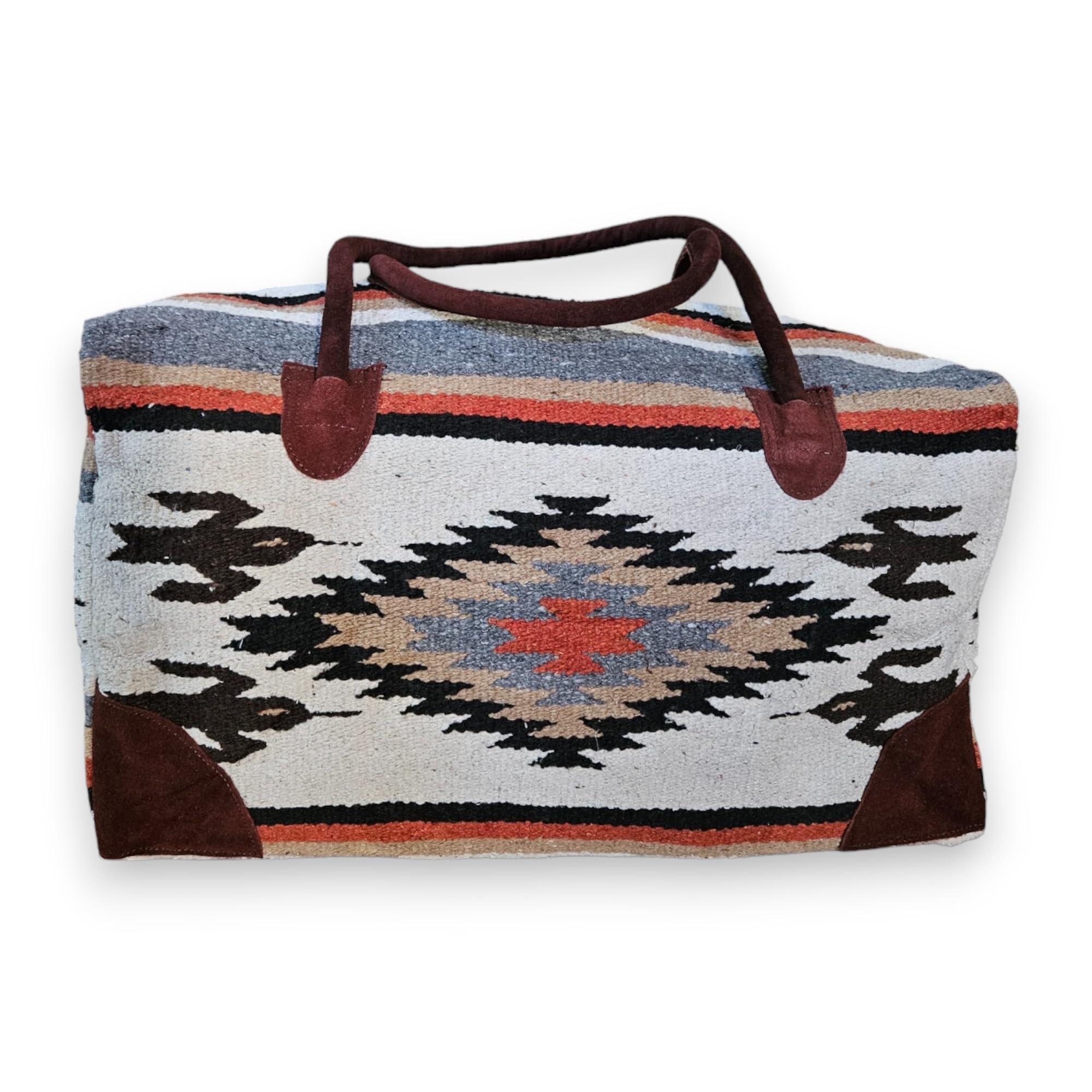 Southwestern Large Weekender Travel Bag - Western Duffle Bag for Women, Boho Style Carry-On Luggage with Shoulder Strap - Perfect for Weekend Getaways, Gym, Beach & Air Travel (Lula)