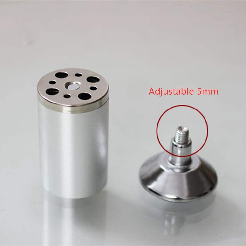 Adjustable Aluminum Alloy Furniture Legs - 10cm Round Metal Table Legs, Sofa Legs, Desk Legs & Bed Risers (Set of 4) - Durable Replacement Feet for Couches, Cabinets & Home Office Furniture - Perfect for DIY Projects & Furniture Upgrades