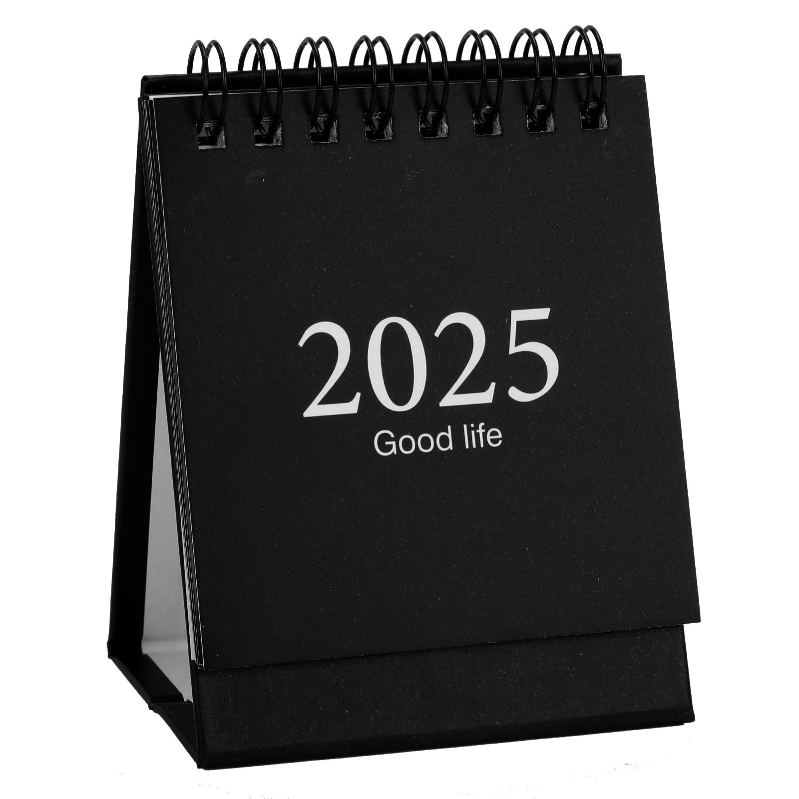 2025 Desk Calendar - Standing Flip Mini Desktop Planner for Home, School & Office - Daily Scheduler & Organizer - Perfect for Table Decoration & Productivity (Black) - Ideal for Work Planning, Study Organization & Home Decor