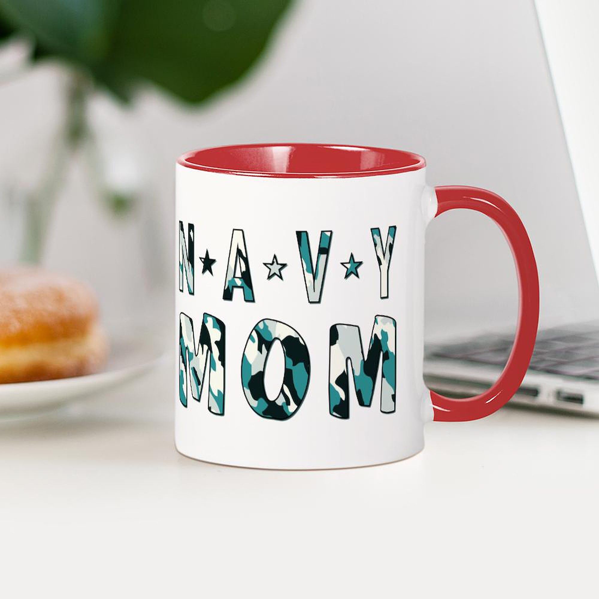 Navy Mom Ceramic Coffee Mug 11 oz (325 ml) - Perfect for Tea, Coffee & Hot Drinks - Ideal Gift for Military Moms & Navy Families