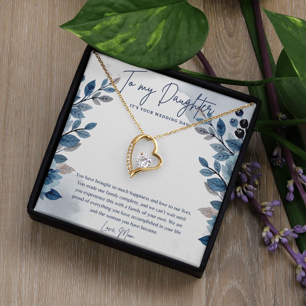 Forever Love Necklace - Heartfelt Wedding Gift for Daughter | Elegant Jewelry for Brides, Special Occasions & Cherished Memories