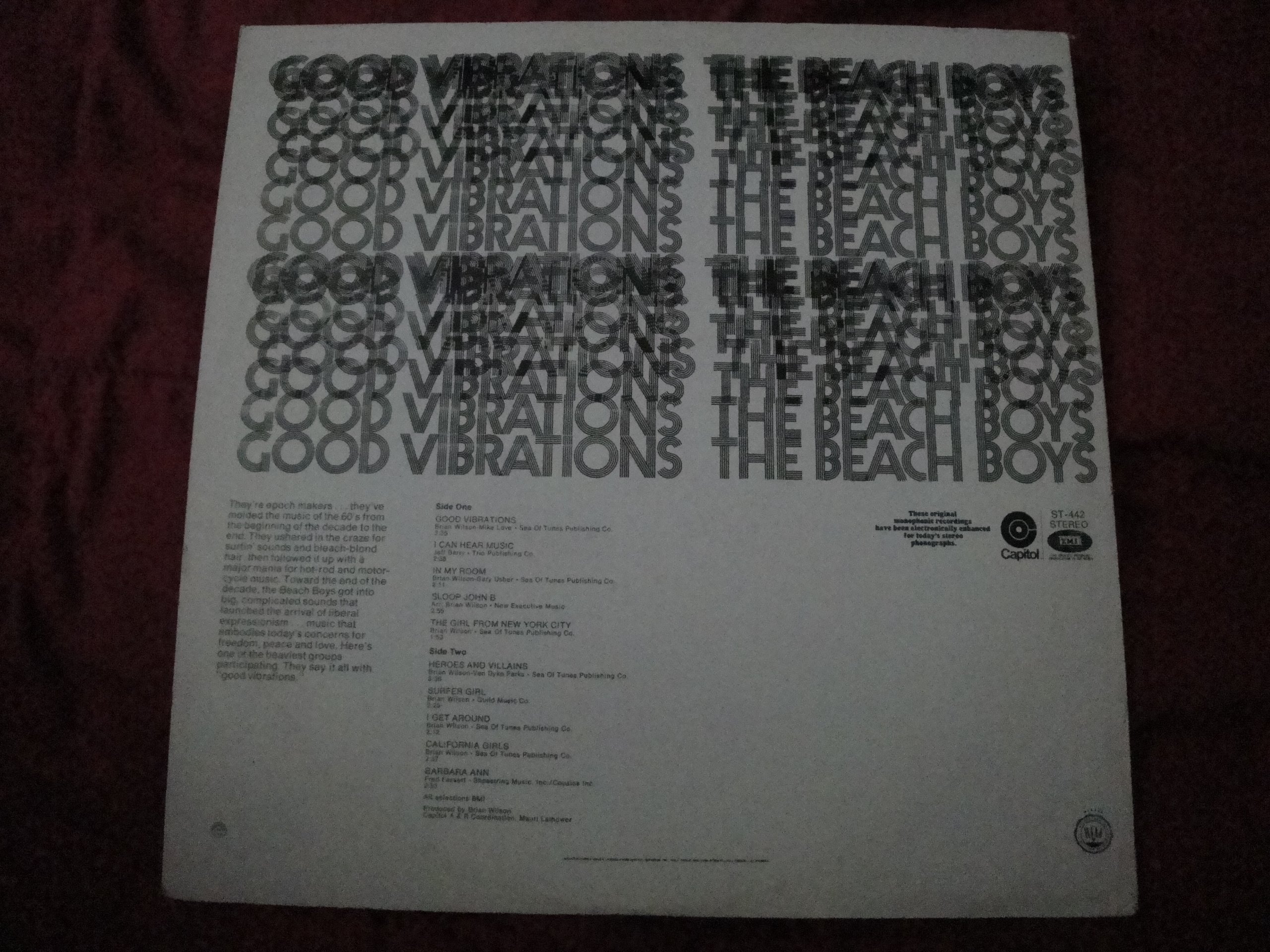 The Beach Boys Good Vibrations Vinyl Record LP - Classic 60s Surf Rock Music for Home, Parties & Collectors