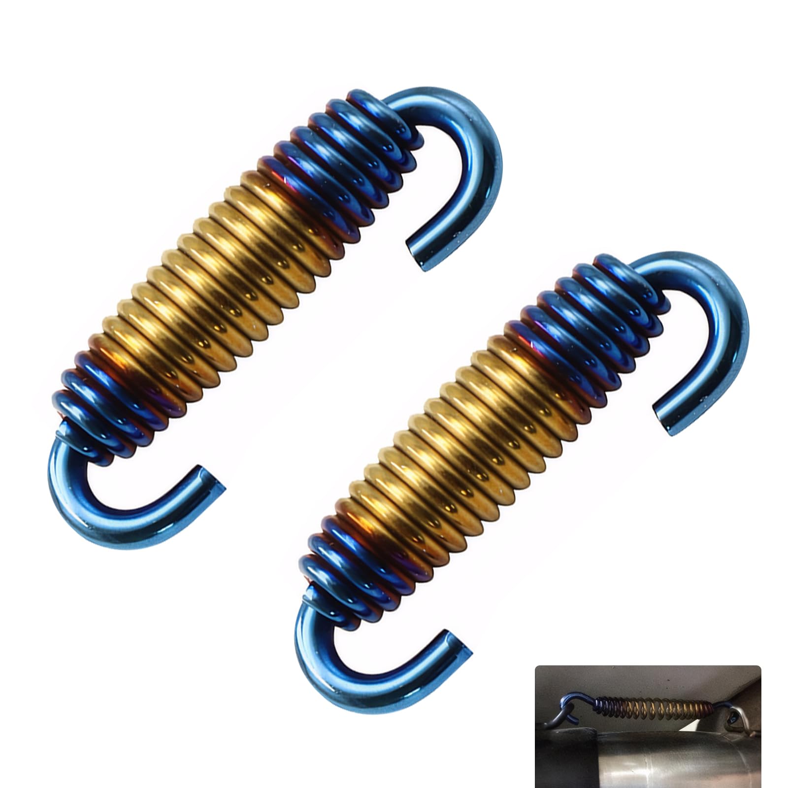 Stainless Steel Exhaust Pipe Spring Hook for Motorcycles, Scooters, ATVs - Durable Fastener for Muffler Repair