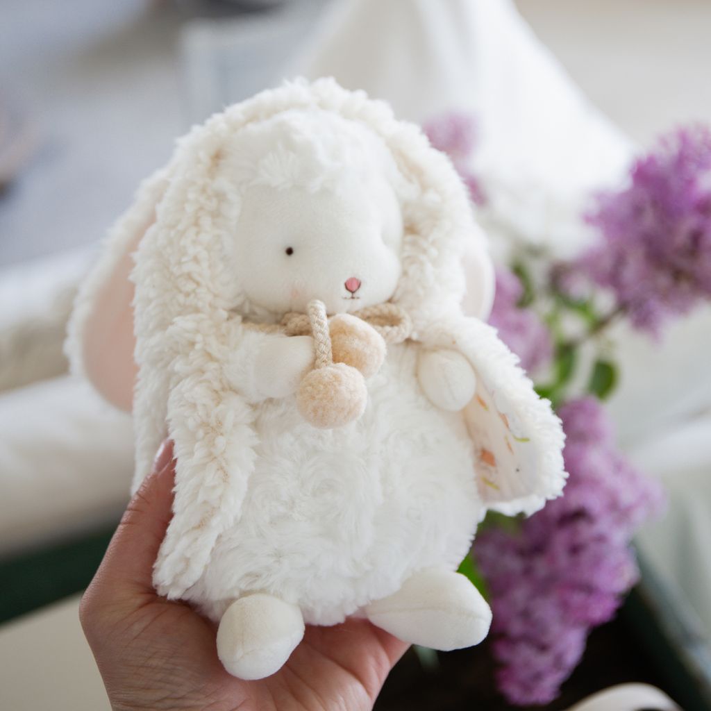 Kiddo's Closet Bunny Cape - Soft Cream Baby Hooded Cape for Easter & Photo Shoots - Perfect for Newborn Photoshoots, Easter Bunny Costume, and Spring Baby Outfits